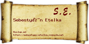 Sebestyén Etelka névjegykártya