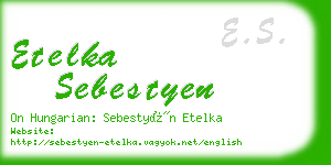 etelka sebestyen business card